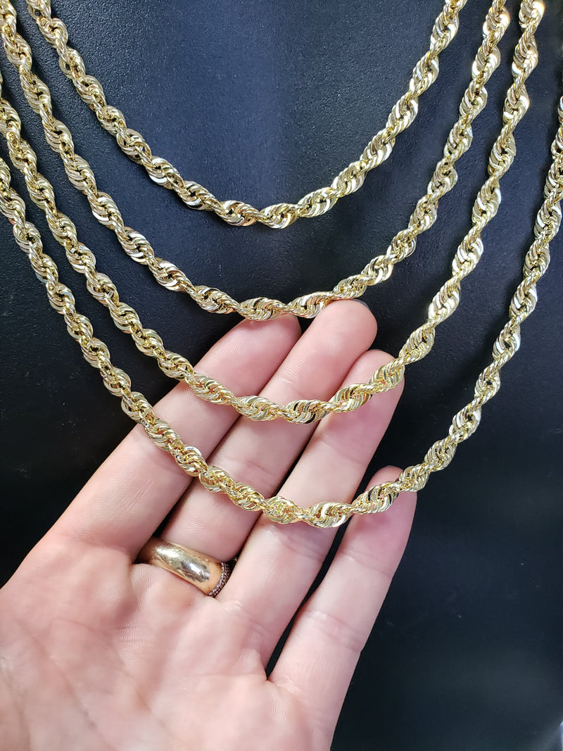 10K Gold Rope Chain 5.5mm edition 2020 Laser Cut | Ropechain 5.5mm Special Edition Laser Cut-Gold Custom