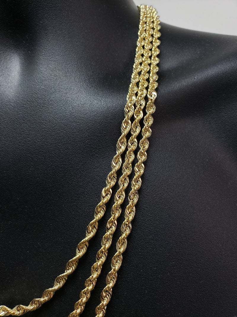 10K Gold Rope Chain 4.5mm edition 2020 Laser Cut | Ropechain 4.5mm Special Edition Laser Cut-Gold Custom