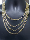 5mm Curb Chain in 10K Gold Italian Coupe Diamond Cut  C50