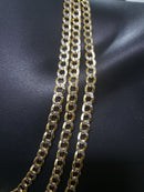 6.5mm Curb Chain Diamond Cut 10K Yellow Gold CD50