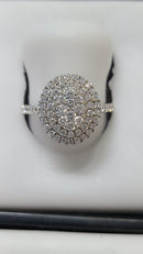 1.00ct VVS Diamant ovale Bague 10k