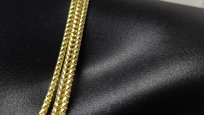 3mm Franco Chain Yellow Solid 10K Gold LEO-009