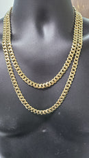 9MM Chaine Miami Cuban Link en or 10 Karat Solid-Full-Remplie