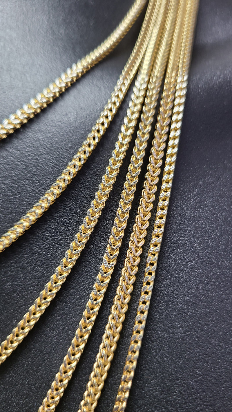 2.5MM 10k Diamond Cut Gold Franco Chain AL-002