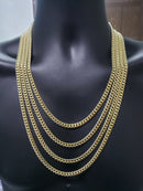 6mm 10k Yellow Gold Miami Cuban Link Chain MC60