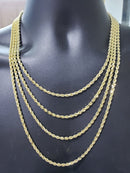 3.5mm 14k Rope Chain Diamond cut Solid/Full