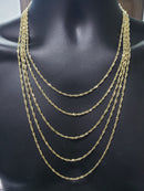 2.5mm 10k Singapore Chain
