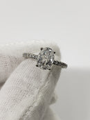 14k 1.00 Ct Oval Center Diamond - Engagement Ring