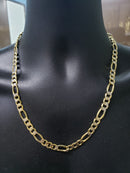 8mm Figaro chain Coupe Diamond Cut 10k Gold