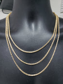 3mm 10k Franco Rond Diamant Taillé Solide/Complet