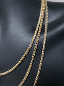 3mm 10k Franco Rond Diamant Taillé Solide/Complet