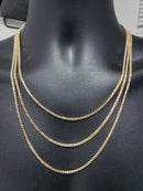 2.5mm 10k Franco Rond Diamant Taillé Solide/Complet