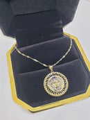 Collier 10k Medusa Design Grec NOUVEAU