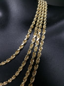 5mm Rope Chain Solid/Full 10k yellow Gold
