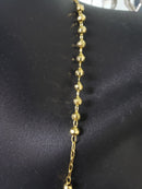 Chaîne du chapelet en or jaune 10k de 5 mm NOUVEAU