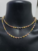 4.5mm 10k 3 colors Rope Chain Laser Cut