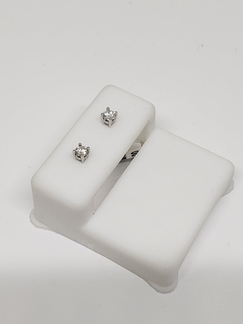 14K 0.20CT Diamond Stud Screw Back Earring DE-012