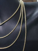 Chaîne de glace 10k 2.5mm Diamond Cut 2 Tons