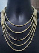 Chaîne de glace 10k 4,00mm coupe diamant 2 tonnes