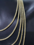 Chaîne de glace 10k 4,00mm coupe diamant 2 tonnes