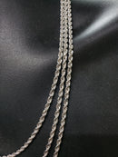 3mm 10k White Gold Torsade laser cut  NEW