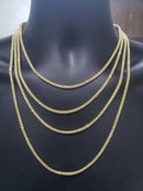3.5mm Ice Chain Or Jaune 10k Nouveau