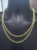 4mm chaîne de glace or jaune 10k Nouveau