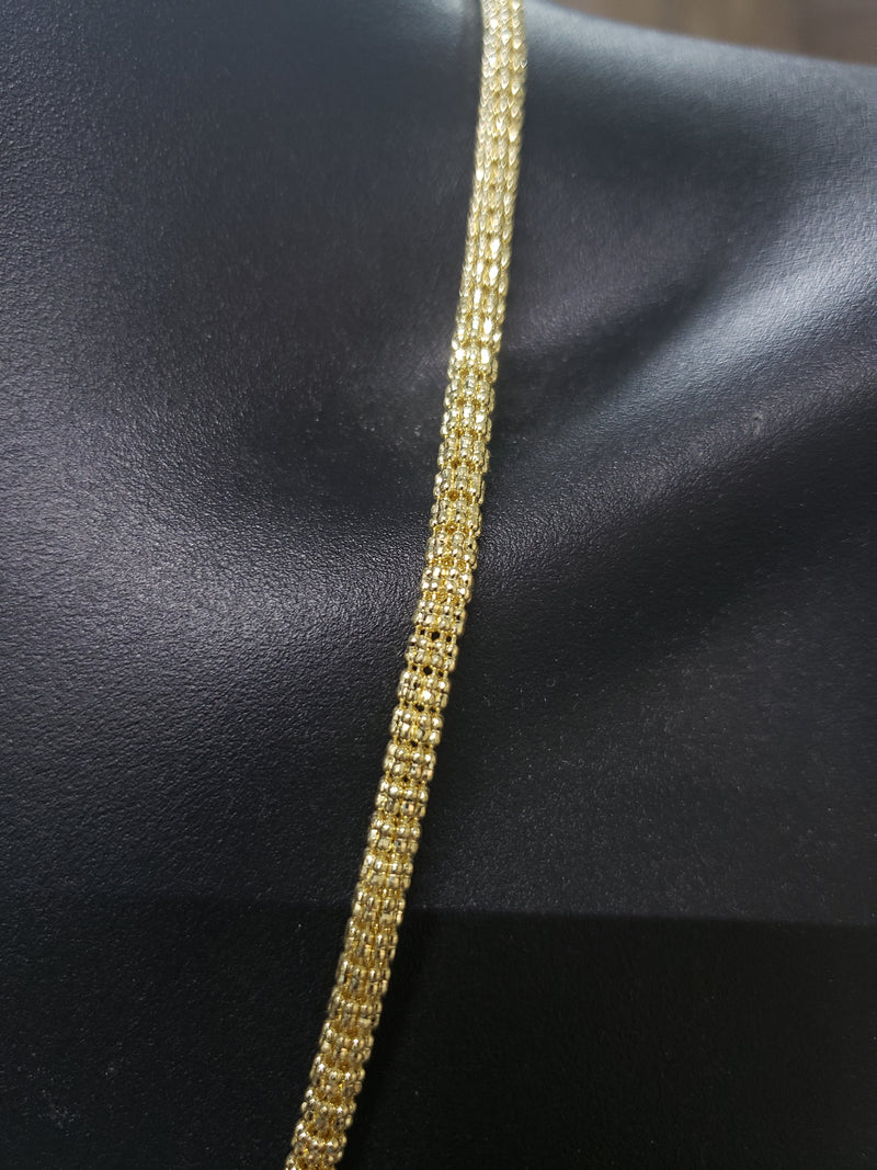 5mm Ice chain Yellow Gold 10k New