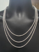 4mm chaîne de glace Or blanc 10k Nouveau