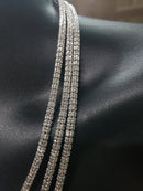 4mm chaîne de glace Or blanc 10k Nouveau