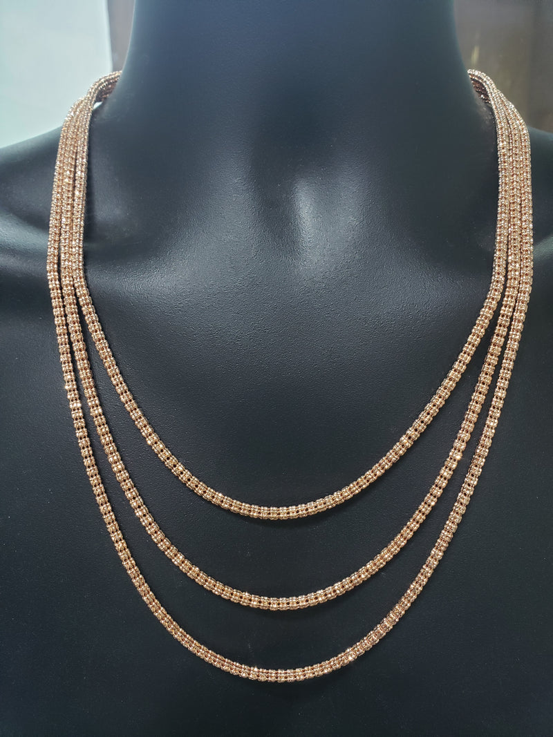 4mm Ice chain rose gold 10k New