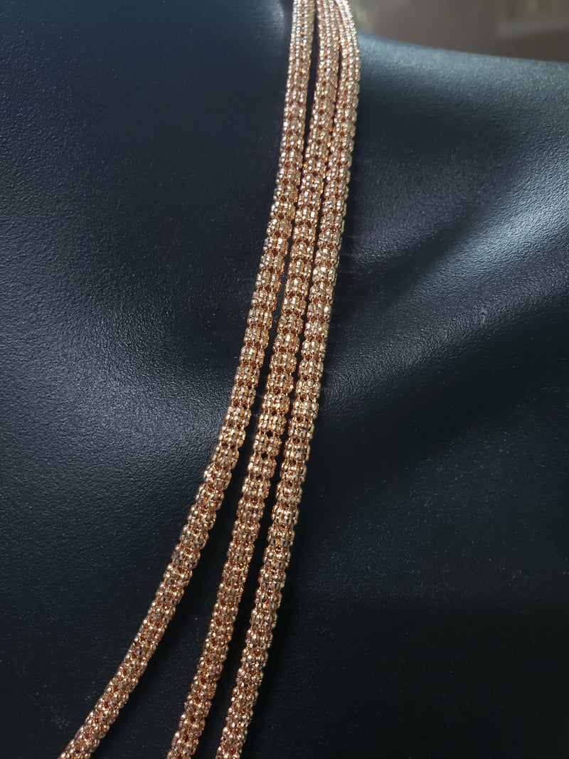 4mm Ice chain rose gold 10k New