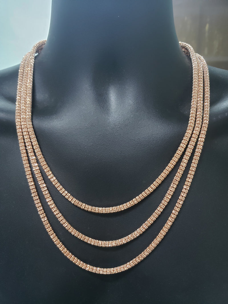 5mm ice chain rose Gold 10k New