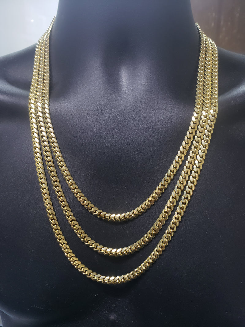 6mm 10k Yellow Gold Miami Cuban Link SOLID/FULL