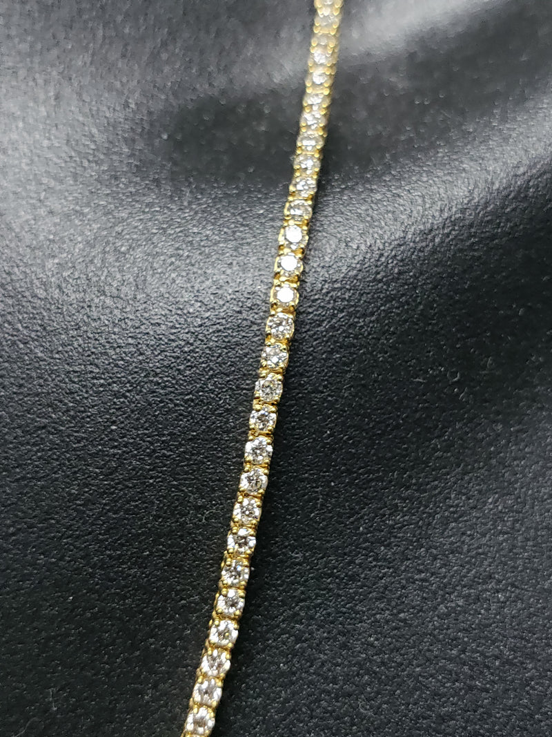 2mm Tennis Chain 7.40ct VS Diamond 10k Yellow Gold