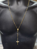 Yellow Gold 10K 3.8mm Rosary New