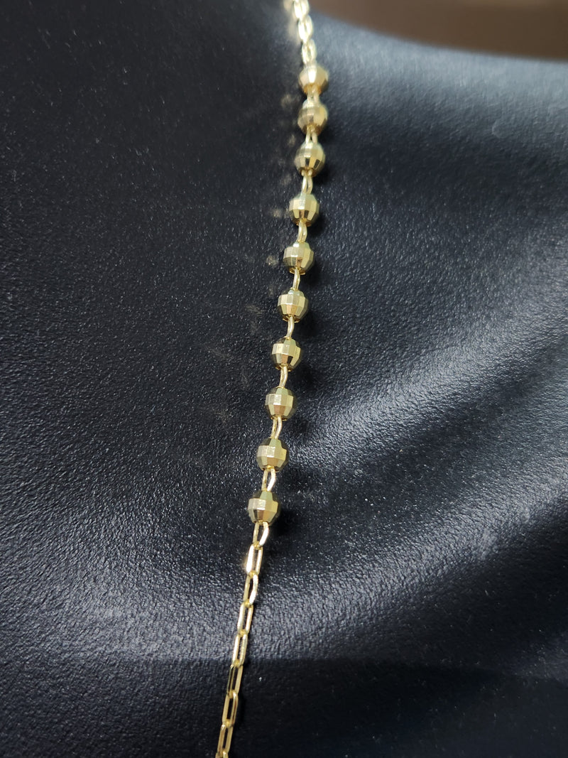 Yellow Gold 10K 3.8mm Rosary New