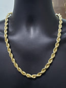 10K 9MM Diamond Cut Rope Chain