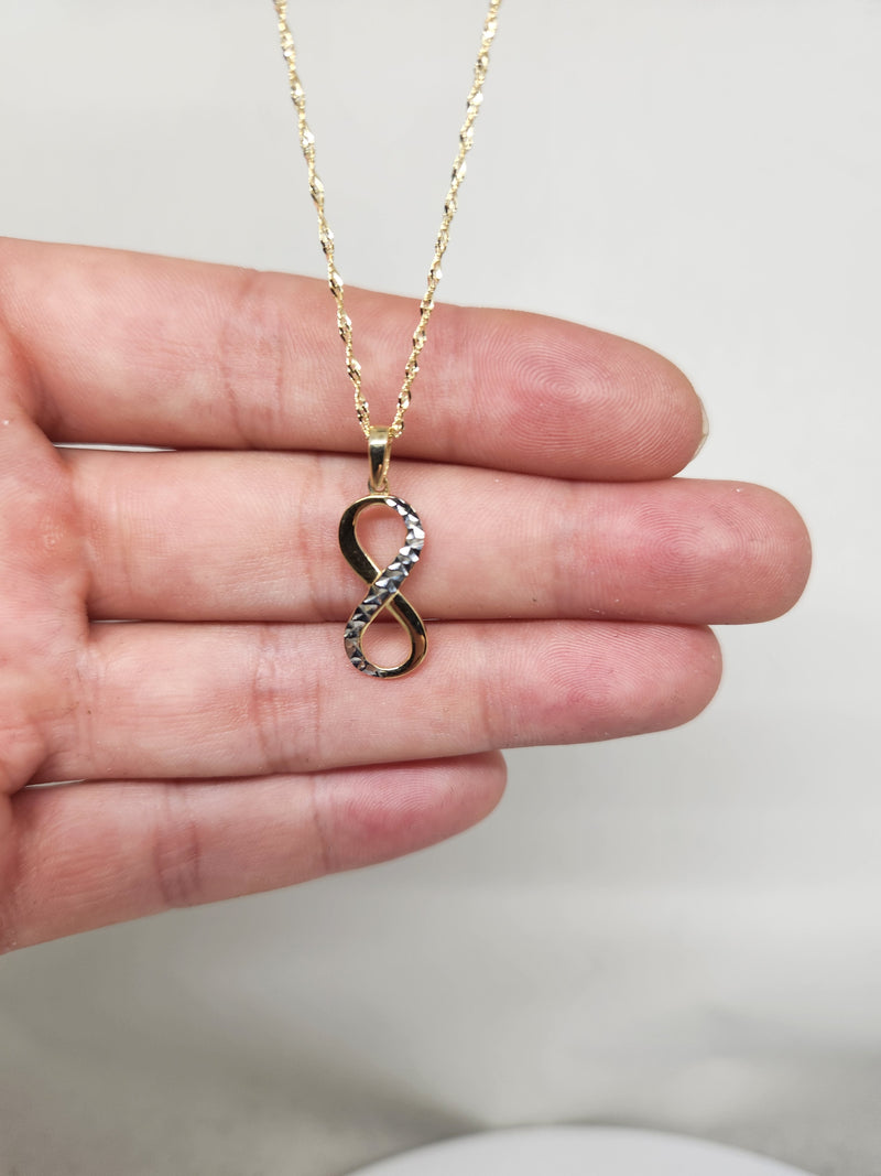Infinity Necklace in 10k gold hrt-509