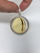 10k 1.77ct SI Diamond Double layered Memory Turning Grand Round Pendant