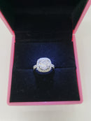 14k Ring 1.58ct Center Round Stone + 0.75ct Diamonds NEW