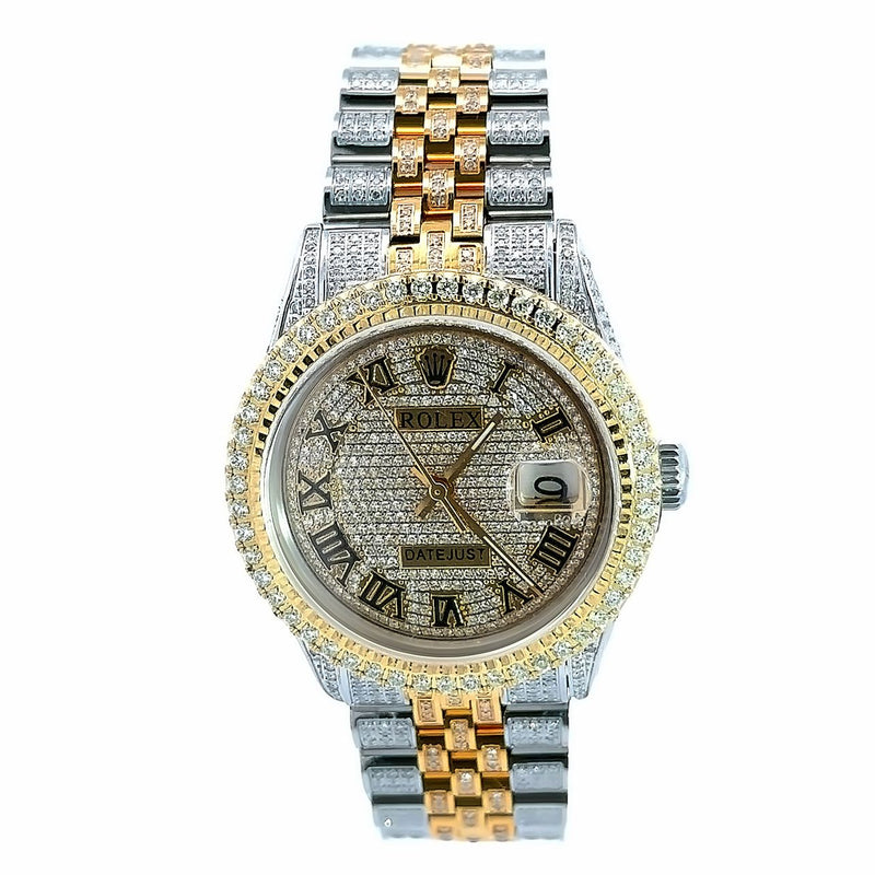 ROLEX DATEJUST 36MM - FULL ICED TWO-TONE