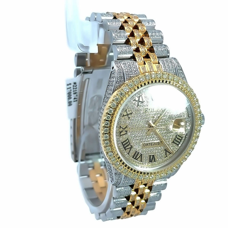 ROLEX DATEJUST 36MM - FULL ICED TWO-TONE