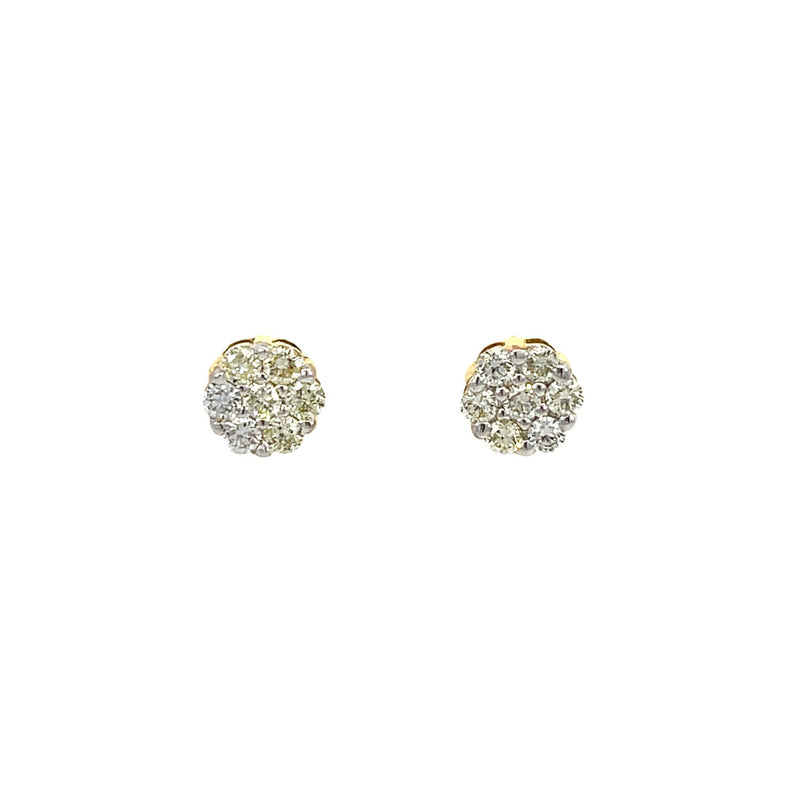 10k 0.65ct flower style Diamonds studs