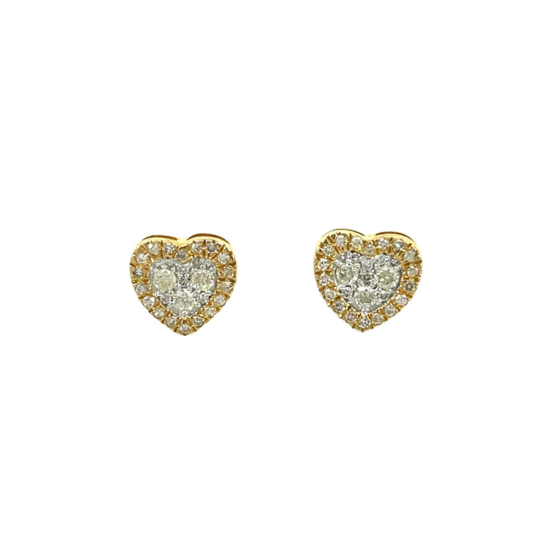 10k 0.40ct heart Diamonds Studs