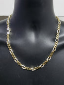 10k 8mm Monaco figaro chain New