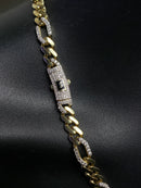 10k 8mm Monaco figaro chain New