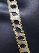 10k 15mm Hand made gourmette Reversible