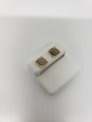 10k 0,16ct diamant carré Boucles d'oreilles à vis