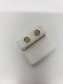 10k 0.15ct round diamond Studs Screw back earrings